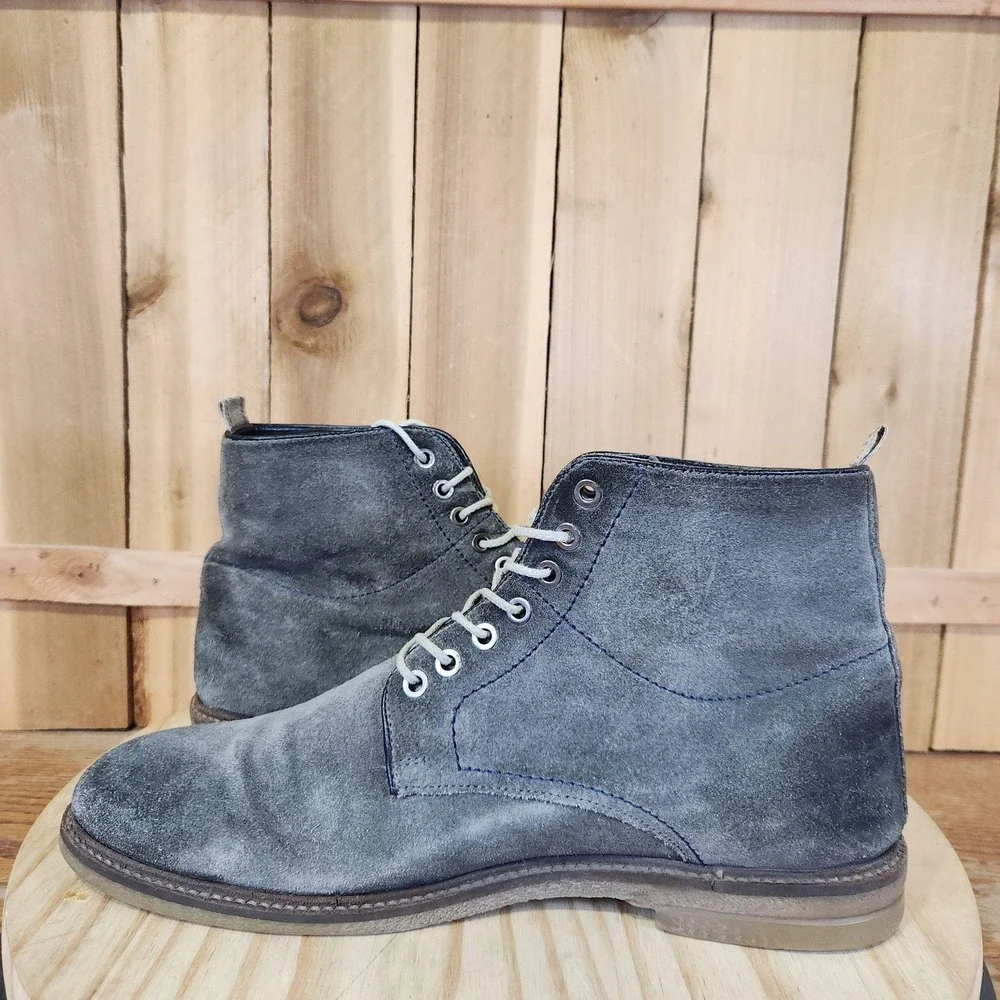 Roan By Bed Stu Drell Boots Mens 10 Gray Suede Chukka Ankle Lace Up